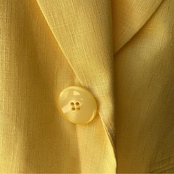 NWOT! Pendleton Lenin Blend Canary Yellow Textured Blazer US10 - Picture 6 of 14